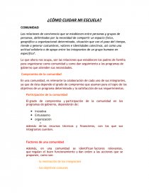 ¿COMO CUIDAR MI ESCUELA?. Página 1