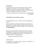 Discapacidad y trabajo CENTRO DE EVALUACION VALPAR