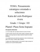 Pensamiento estratégico orientado a soluciones