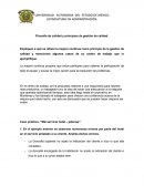 FILOSOFIA DE CALIDAD Y PRINCIPIOS DE GESTION DE CALIDAD