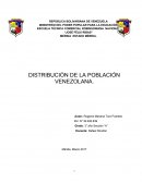 DISTRIBUCIÓN DE LA POBLACIÓN VENEZOLANA Factores físicos – Naturales