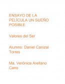 Ensayo de la pelicula un sueño posible. Valores del Ser