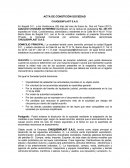 ACTA DE CONSTICIÓN SOCIEDAD