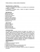 Practica quimica 1 Óxidos básicos y óxidos ácidos indicadores