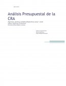 Análisis Presupuestal de la CRA Ingresos, gastos y estados financieros 2015 – 2016