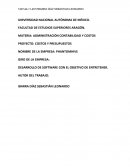 PROYECTO: COSTOS Y PRESUPUESTOS NOMBRE DE LA EMPRESA: PHANTOMHIVE