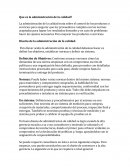 Que es la administración de la calidad?