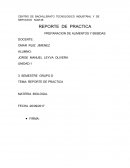 REPORTE DE PRACTICA PREPARACION DE ALIMENTOS Y BEBIDAS