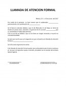 LLAMADA DE ATENCION FORMAL