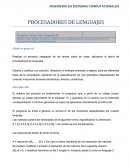 Procesadores de lenguajes Proyecto: Generador Lenguaje M