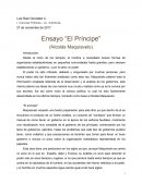 Ensayo "El Principe" Nicolas Maquiavelo