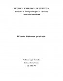 El Mundo Moderno en que vivimos