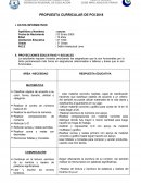 PROPUESTA CURRICULAR DE POI 2018