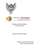 LEGISLACIÓN LABORAL REGLAMENTO INTERNO DE TRABAJO