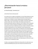 Discriminación hacia la música peruana