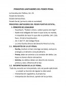 PRINCIPIOS LIMITADORES DEL PODER PUNTIVO ESTATAL.
