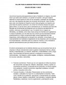 TALLER PARA ELABORAR PROYECTO EMPRESARIAL