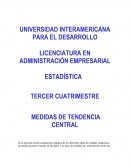 Medidas estadísticas de tendencia central y de posición