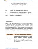 INFORME DE LOS INDICADORES DE GESTIÓN A OCTUBRE DE 2017