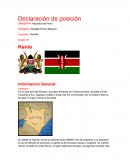 Declaración de posición Delegación: República de Kenia