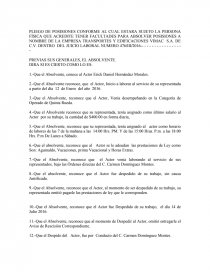 PLIEGOS Y CERTIFICADO MEDICO. Página 1