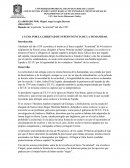 LUCHA POR LA LIBERTAD DE SUPERVIVENCIA DE LA HUMANIDAD