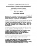 PRODUCTO INTEGRADOR Ponderación 100