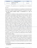 Actividad 1. El prácticum en el aprendizaje de la formación docente