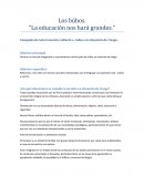 Trabajo de aprendizaje colaborativo Los búhos. “La educación nos hará grandes.”