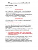 Reto : ¿Ayudan a la innovación las patentes?