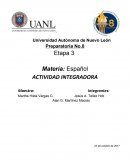 Actividad Integradora de Español primer semestre
