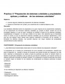 Preparación de sistemas coloidales y propiedades ópticas y cinéticas .de los sistemas coloidales