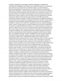 EL ABORTO: PERSPECTIVAS Y REALIDADES. Página 1