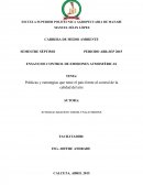 Ensayo sobre las Políticas y estrategias que tiene el país frente al control de la calidad del aire