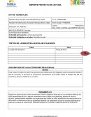 Reporte TEXTOS DE LA BIBLIOTECA ESCOLAR UTILIZADOS: