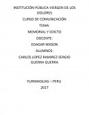 Memorial INSTITUCIÓN PÚBLICA VIERGEN DE LOS DOLORES