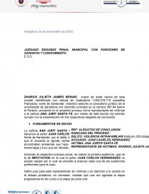 Erick zimmerman JUZGADO SEGUNDO PENAL MUNICIPAL CON FUNCIONES DE GARANTIA Y CONOCIMIENTO. Página 1