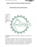 Manual de practicas de electrónica analógica