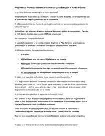 Preguntas de Pruebas o examen de Animación y Marketing en el Punto de Venta. Página 1