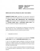 Ejemplo de una Contesta demanda alimentos