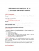 Beneficios Socio-Económicos de los funcionarios Públicos en Venezuela