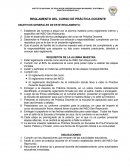 REGLAMENTO DEL CURSO DE PRÁCTICA DOCENTE