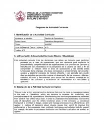 Programa de Actividad Curricular. Página 1