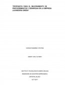 Propuesta para el mejoramiento de procediemientos y jerarquia en la empresa Lavanderia Green