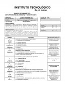 AVANCE PROGRAMÁTICO DEPARTAMENTO DE SISTEMAS Y COMPUTACIÓN
