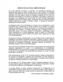COMO SE DA UN IMPACTO DE LAS TI EN EL ÁMBITO ESCOLAR. Página 1