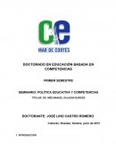 SEMINARIO: POLÍTICA EDUCATIVA Y COMPETENCIAS