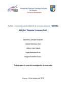 Análisis y entrevista a profundidad de la cervecera artesanal “SIERRA ANDINA” Brewing Company SAC