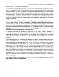 Proceso de urbanizacion reporte. Reporte capítulo 4. El proceso de urbanización. Página 1