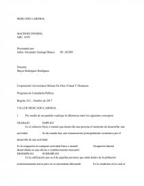MERCADO LABORAL MACROECONOMÍA. Página 1
